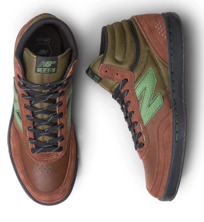 New Balance Numeric Skateboard Shoes 440 High V2 Brown/Olive - Image 4