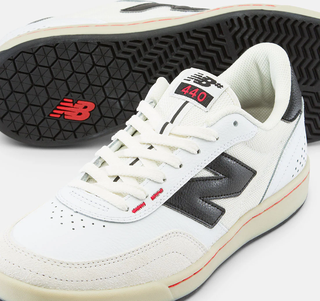New Balance Numeric Skateboard Shoes 440 V2 White/Black - Image 4