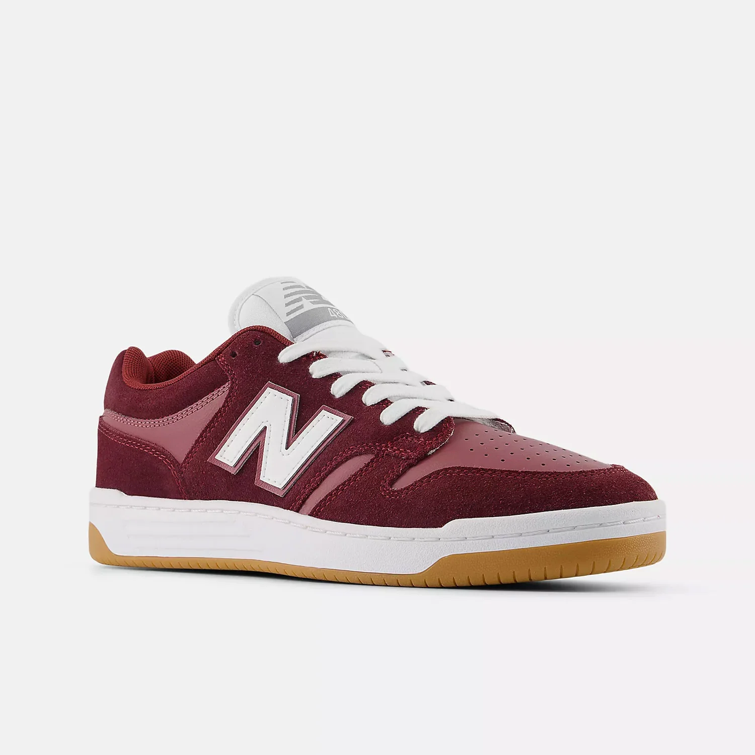 New Balance Numeric Skateboard Shoes 480 Burgundy/White - Image 2