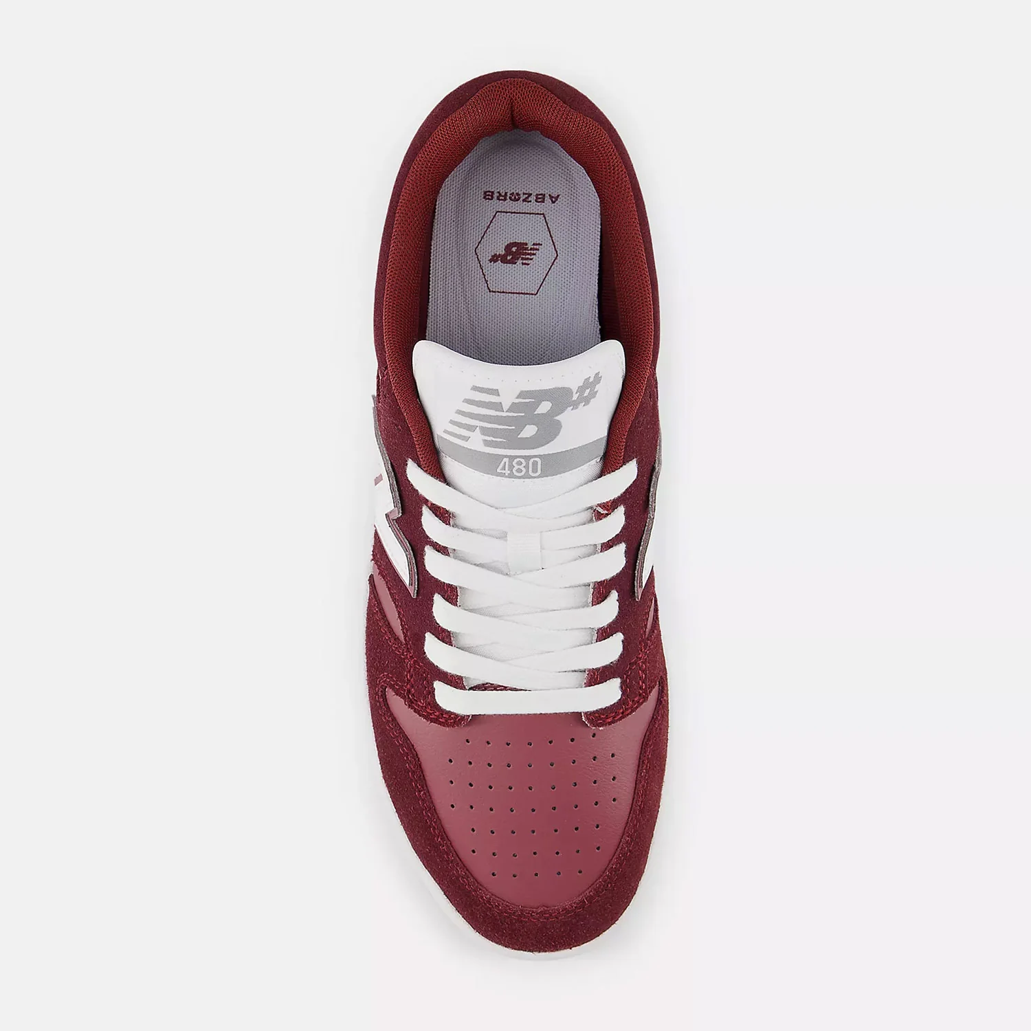 New Balance Numeric Skateboard Shoes 480 Burgundy/White - Image 4