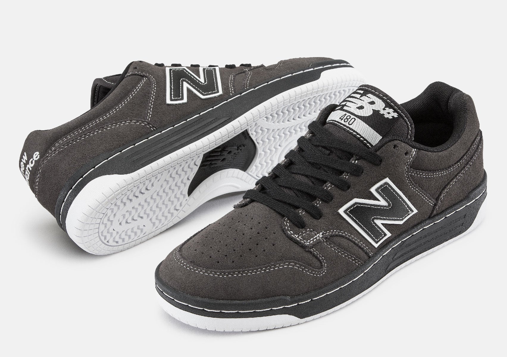 New Balance Numeric Skateboard Shoes 480 Dark Grey/Black - Image 2
