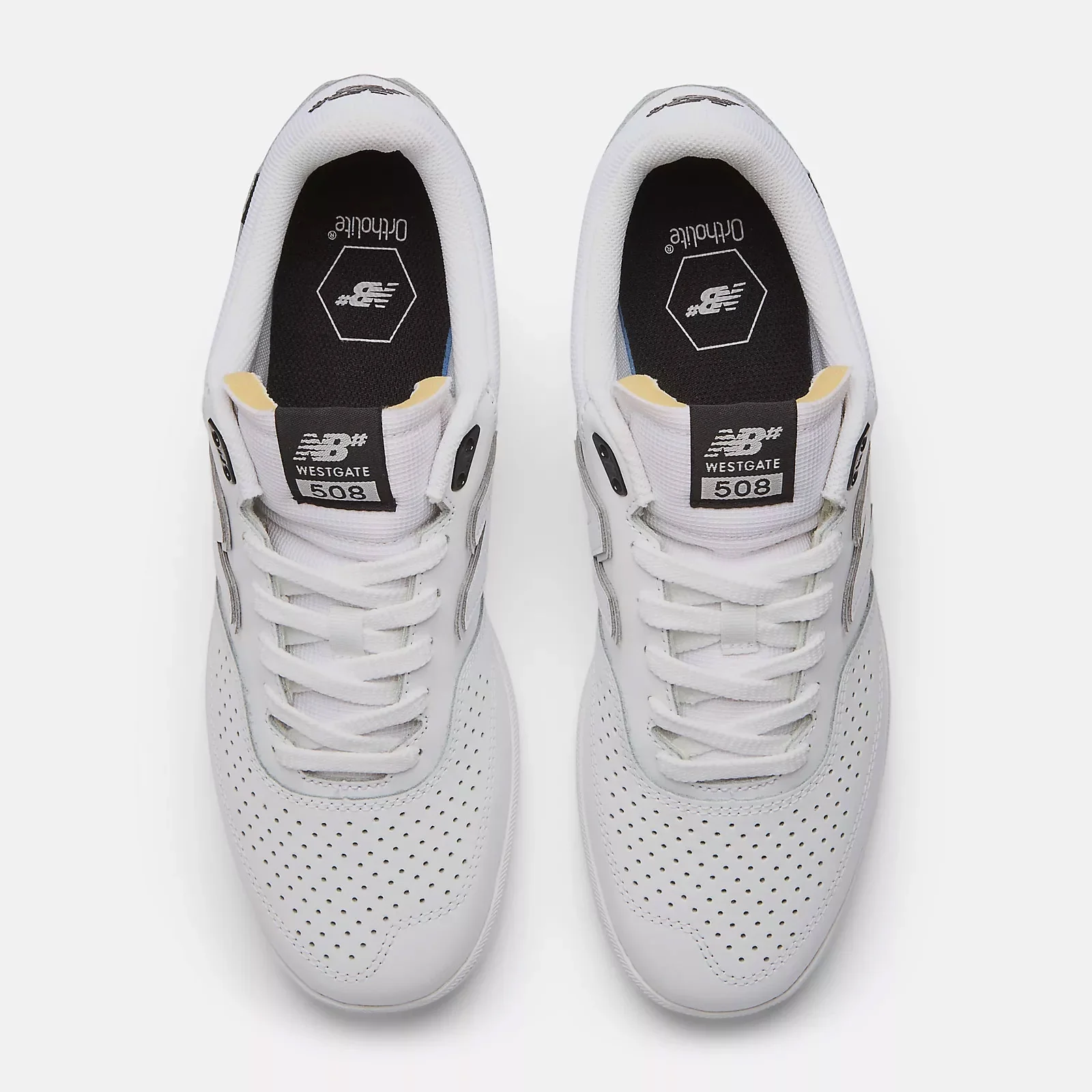 New Balance Numeric Skateboard Shoes 508 Brandon Westgate White/Grey - Image 4