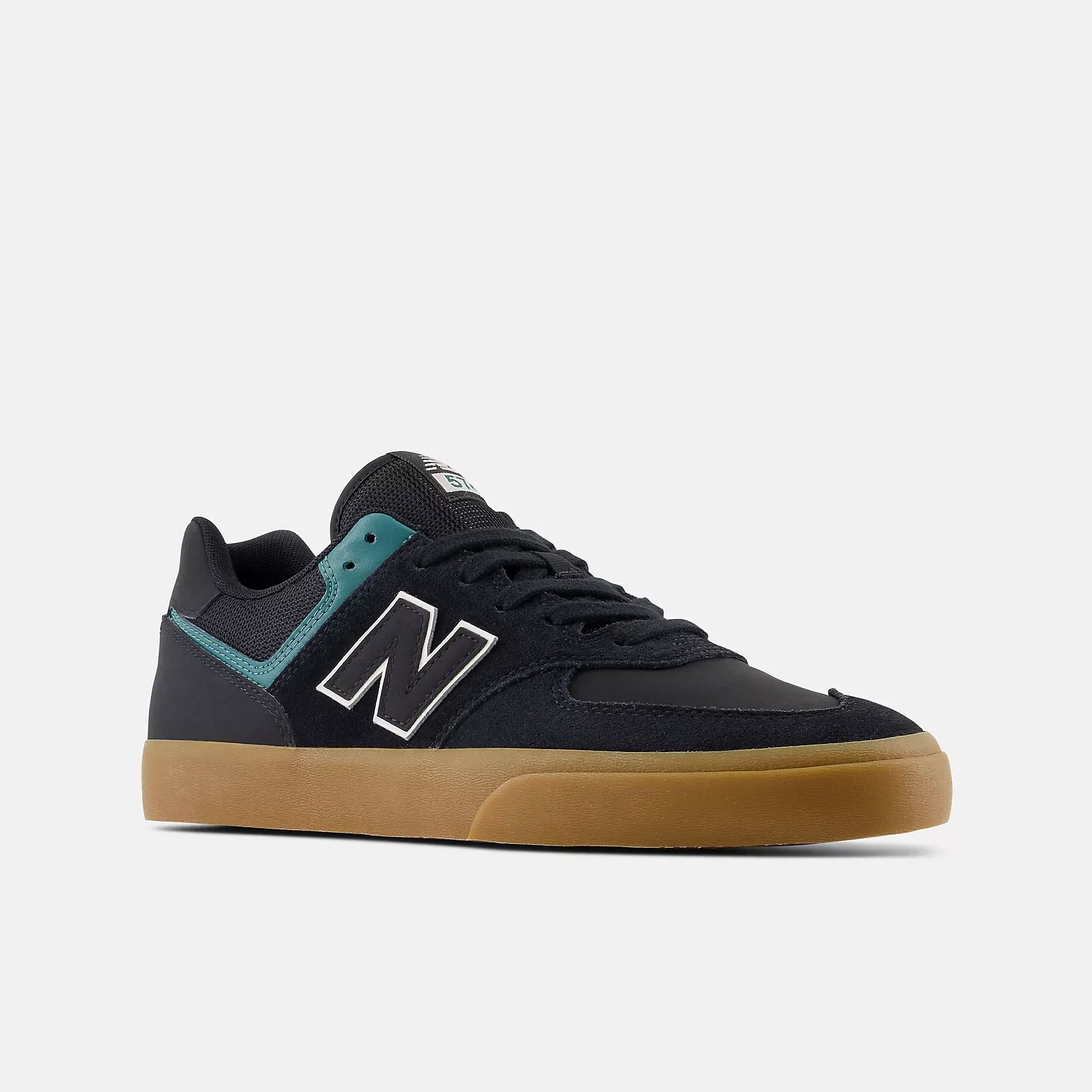 New Balance Numeric Skateboard Shoes 574 Vulc Black/Vintage Teal - Image 2