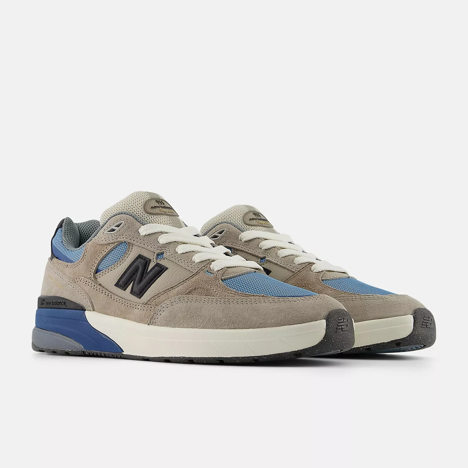 New Balance Numeric Skateboard Shoes Andrew Reynolds 933 Mushroom/Light Blue