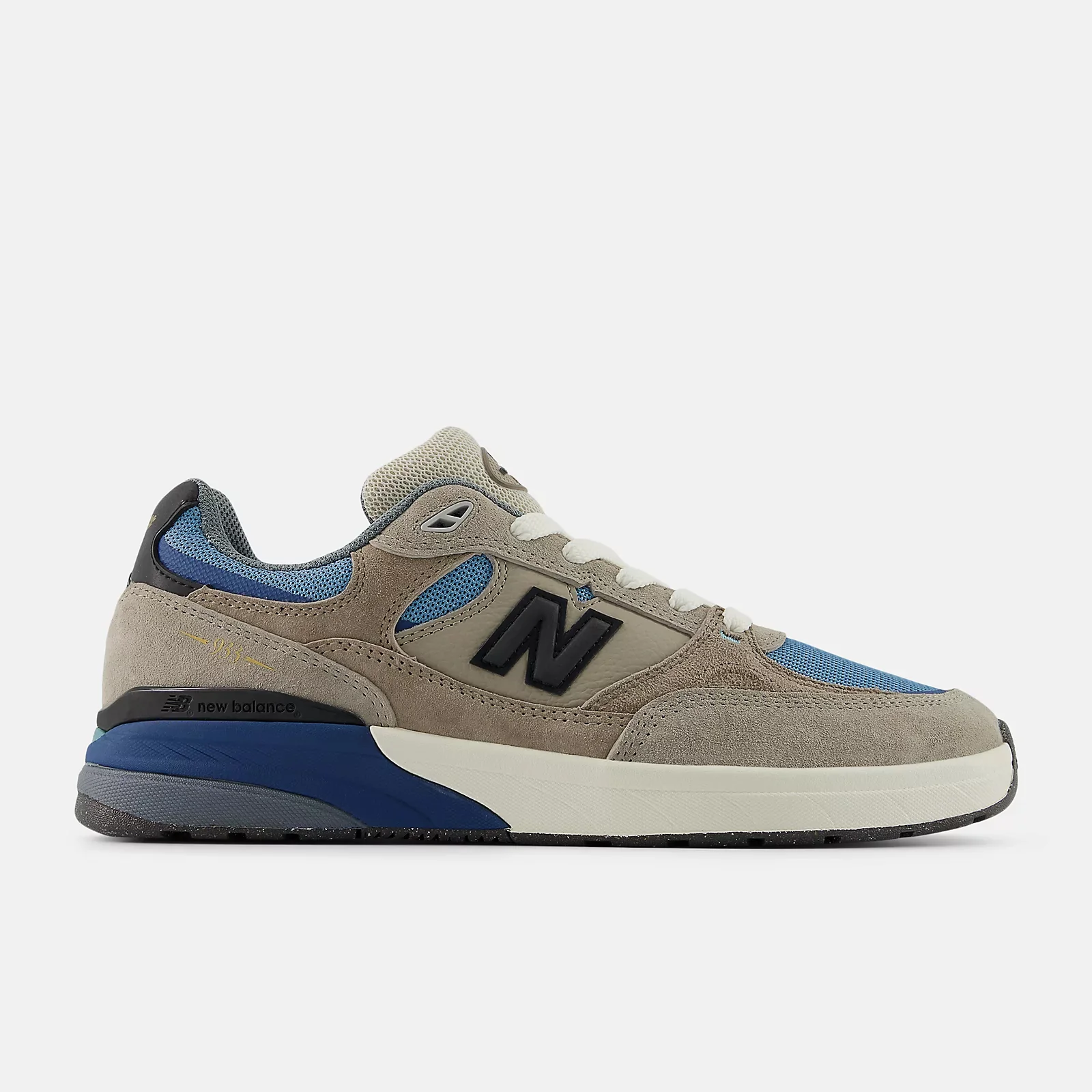New Balance Numeric Skateboard Shoes Andrew Reynolds 933 Mushroom/Light Blue - Image 2