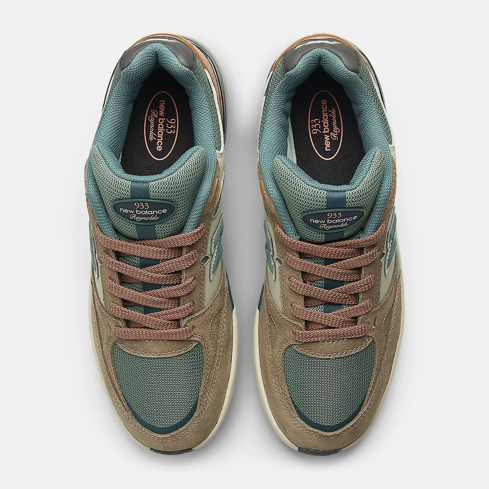 New Balance Numeric Skateboard Shoes Andrew Reynolds 933 Tan/Teal - Image 4