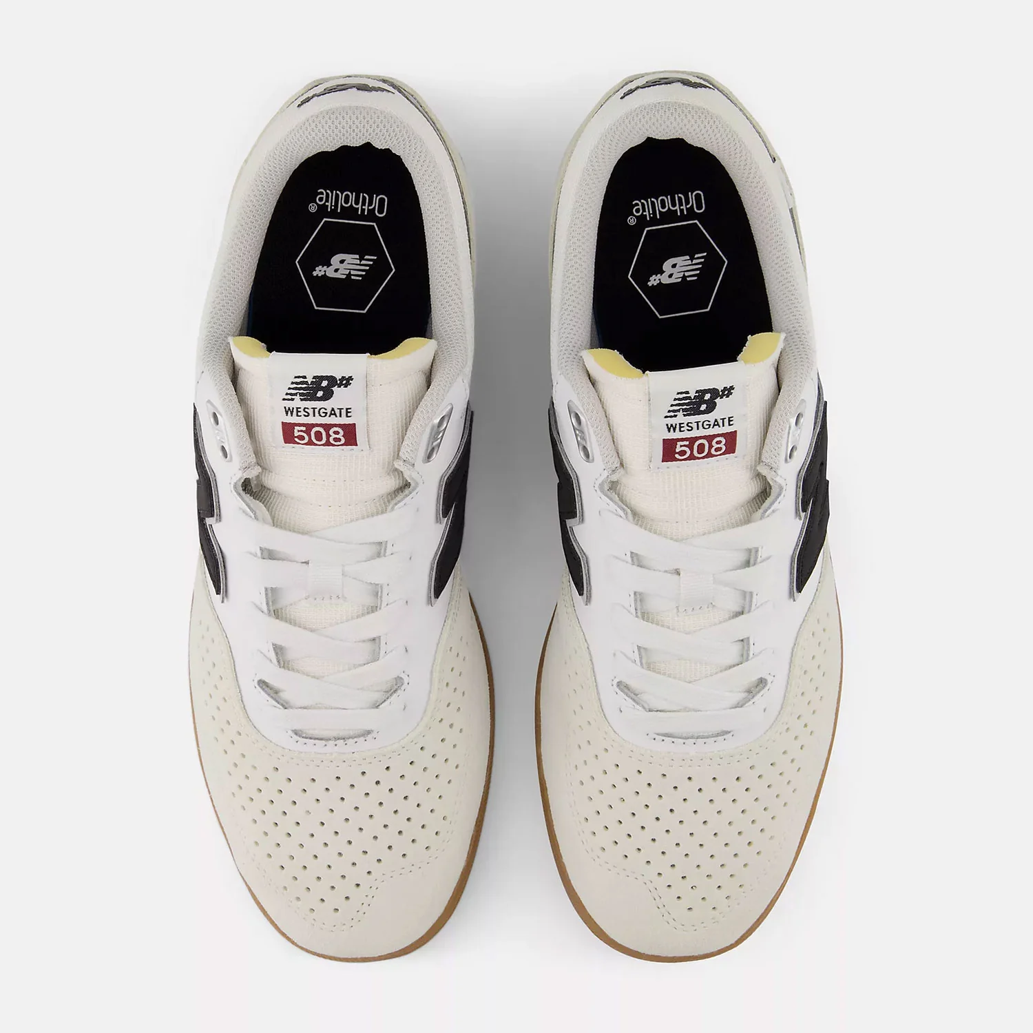 New Balance Numeric Skateboard Shoes Brandon Westgate 508 White/Gum - Image 4