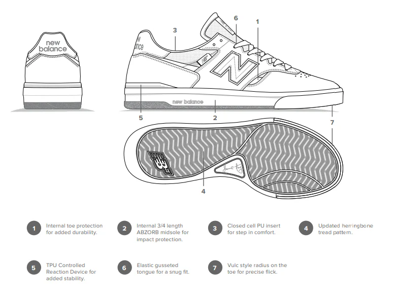 New Balance Numeric Skateboard Shoes Jamie Foy 306 Cup Tan/Black - Image 2