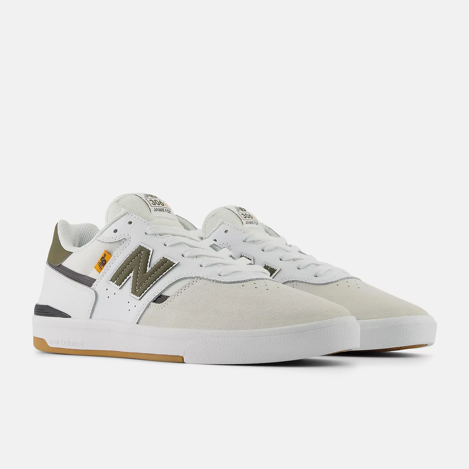 New Balance Numeric Skateboard Shoes Jamie Foy 306 Cup White/Olive - Image 2