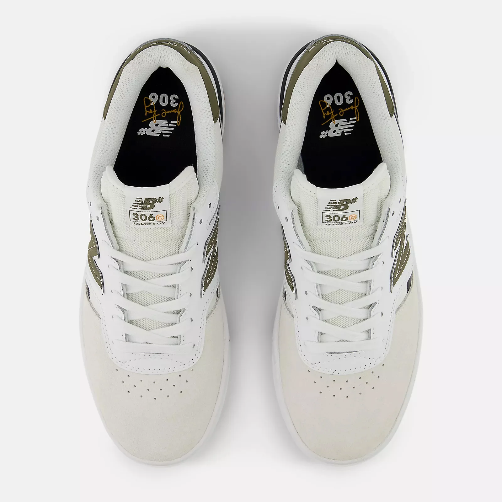New Balance Numeric Skateboard Shoes Jamie Foy 306 Cup White/Olive - Image 4