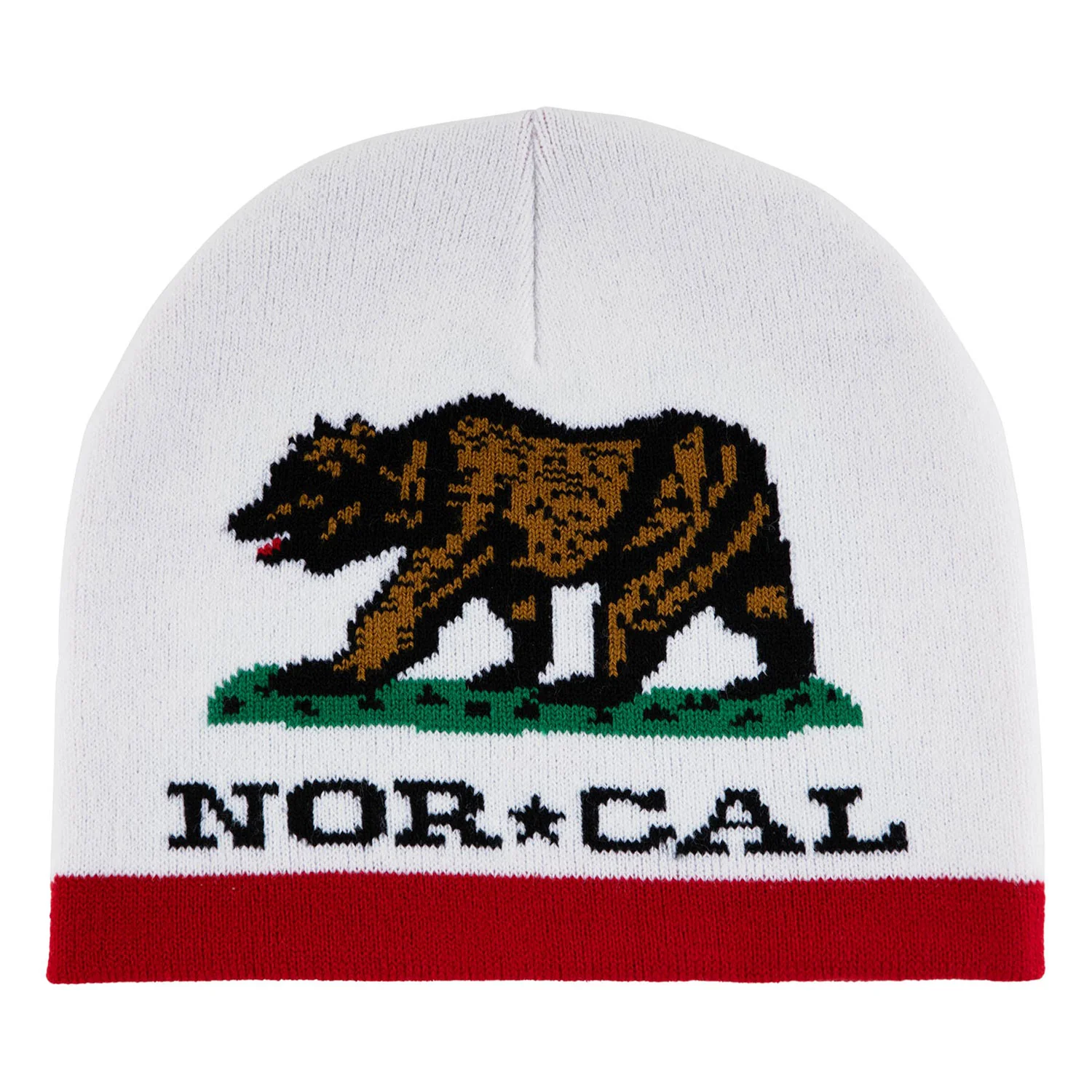 Nor Cal Beanie Republic Skull Cap White