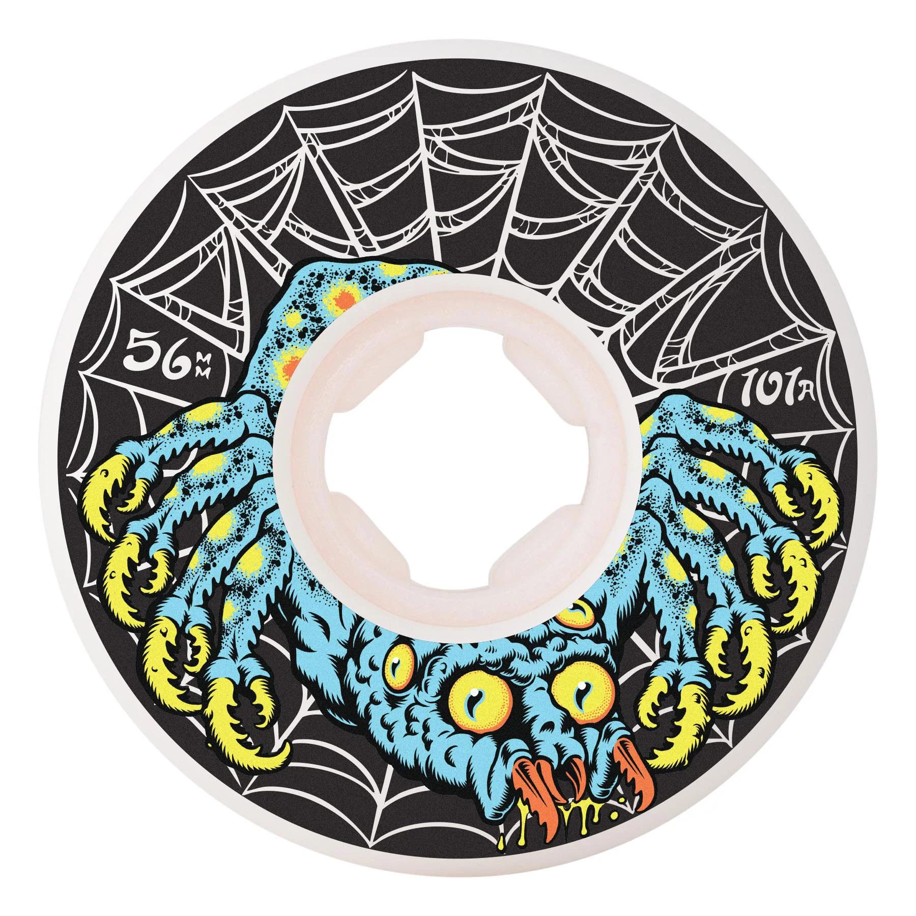 OJ Skateboard Wheels 56mm Eric Dressen Spider Elite Chubbies 101A White - Image 2