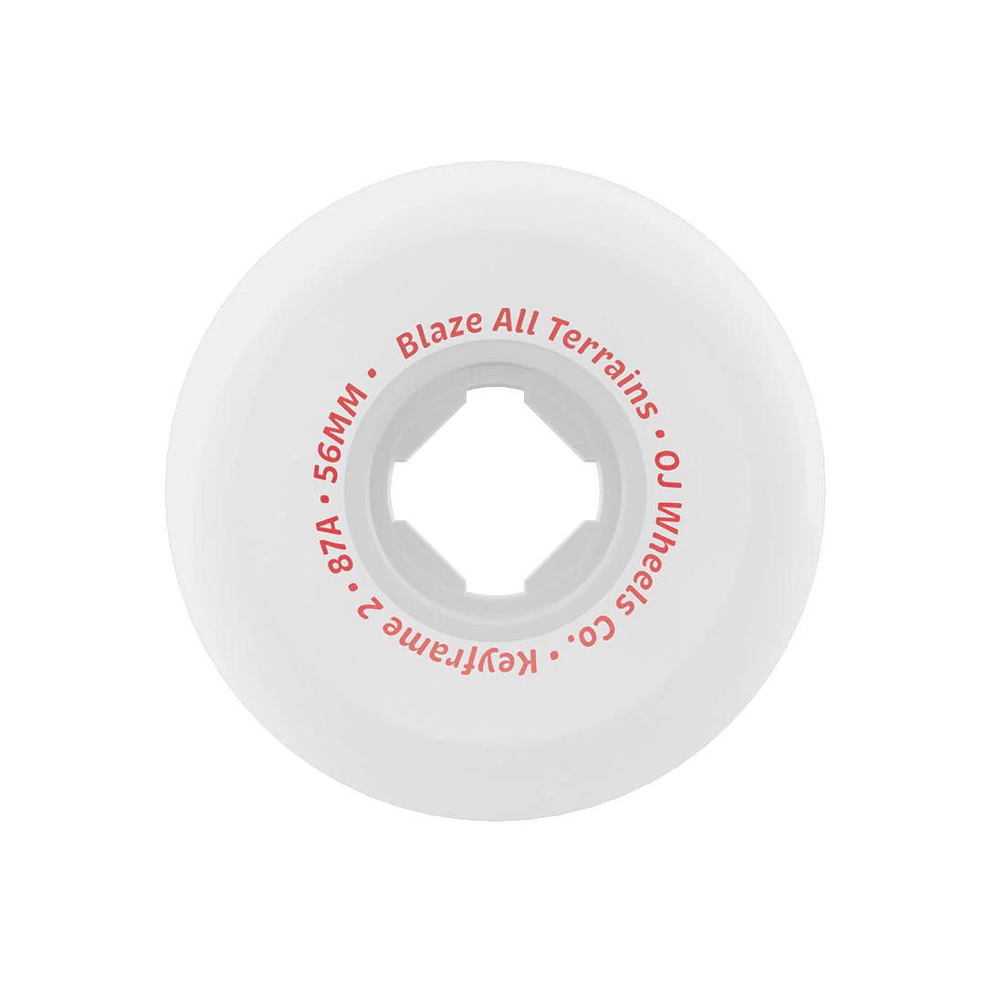 OJ Skateboard Wheels 56mm Keyframe 2 87A White - Image 3