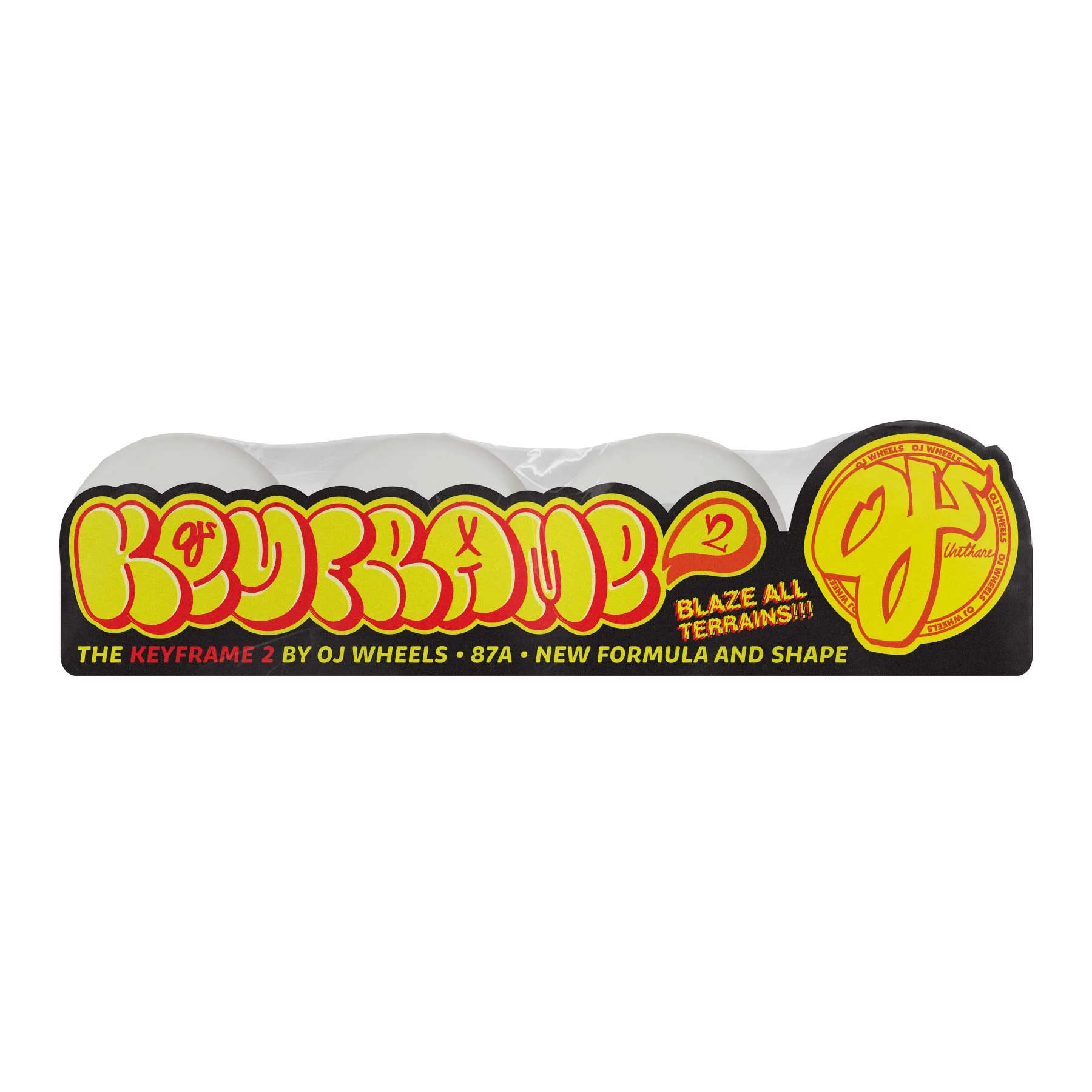 OJ Skateboard Wheels 56mm Keyframe 2 87A White - Image 5