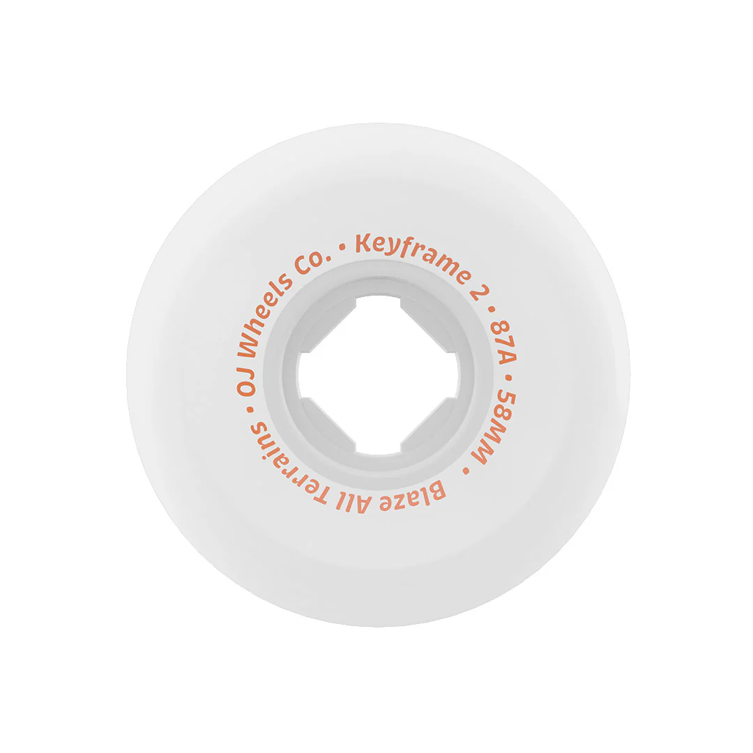 OJ Skateboard Wheels 58mm Keyframe 2 87A White - Image 3