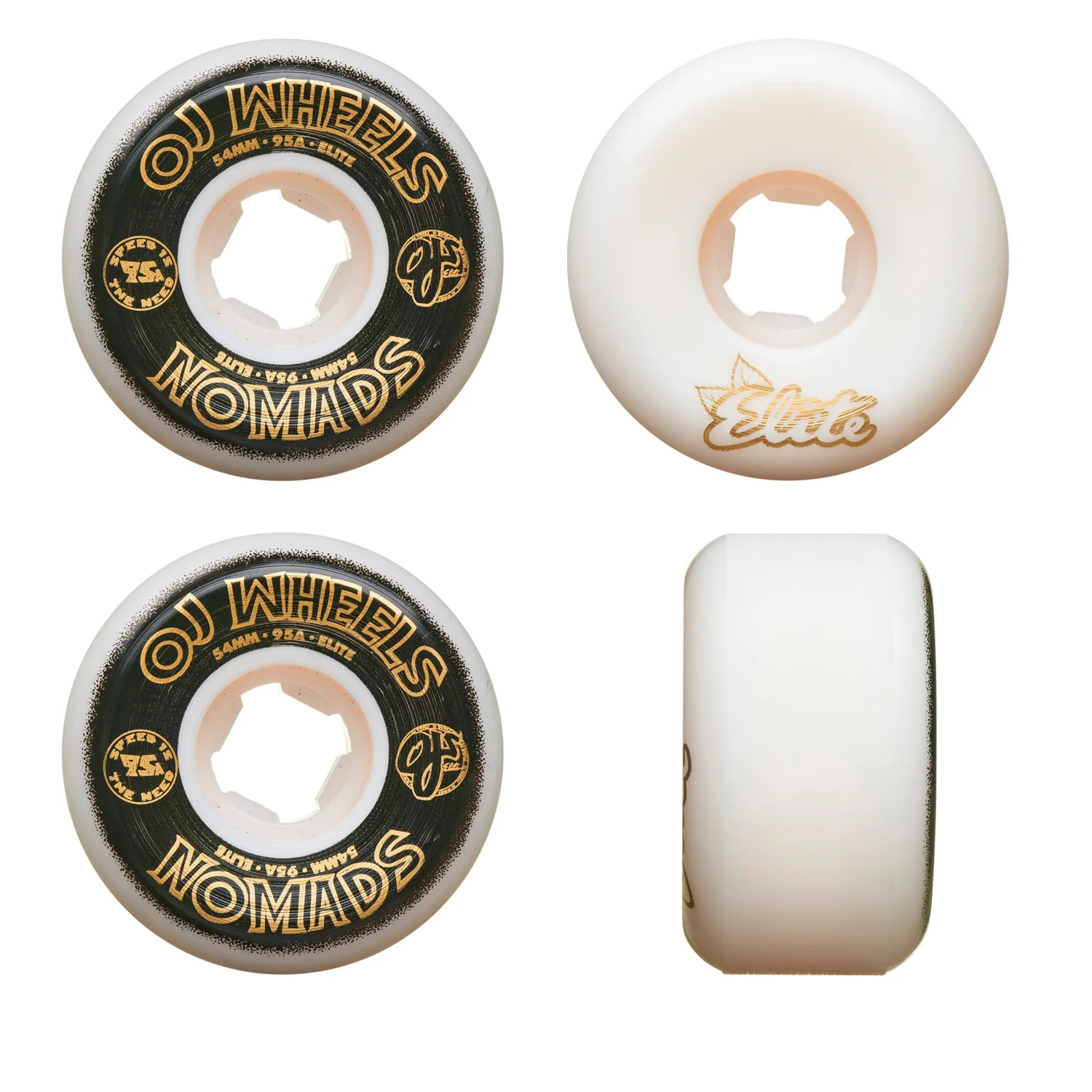OJ Skateboard Wheels and Independent Bearings Combo 54mm Nomads 95A - Image 2