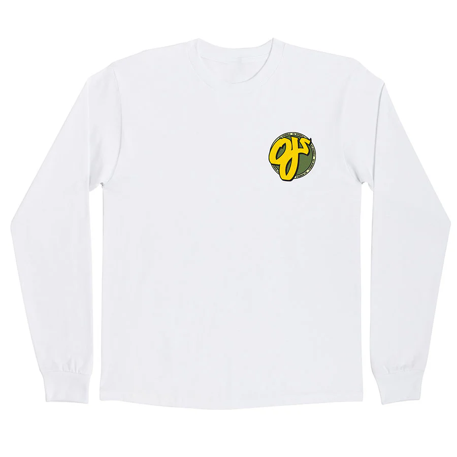 OJ Wheels Longsleeve Shirt Pacifico White - Image 2