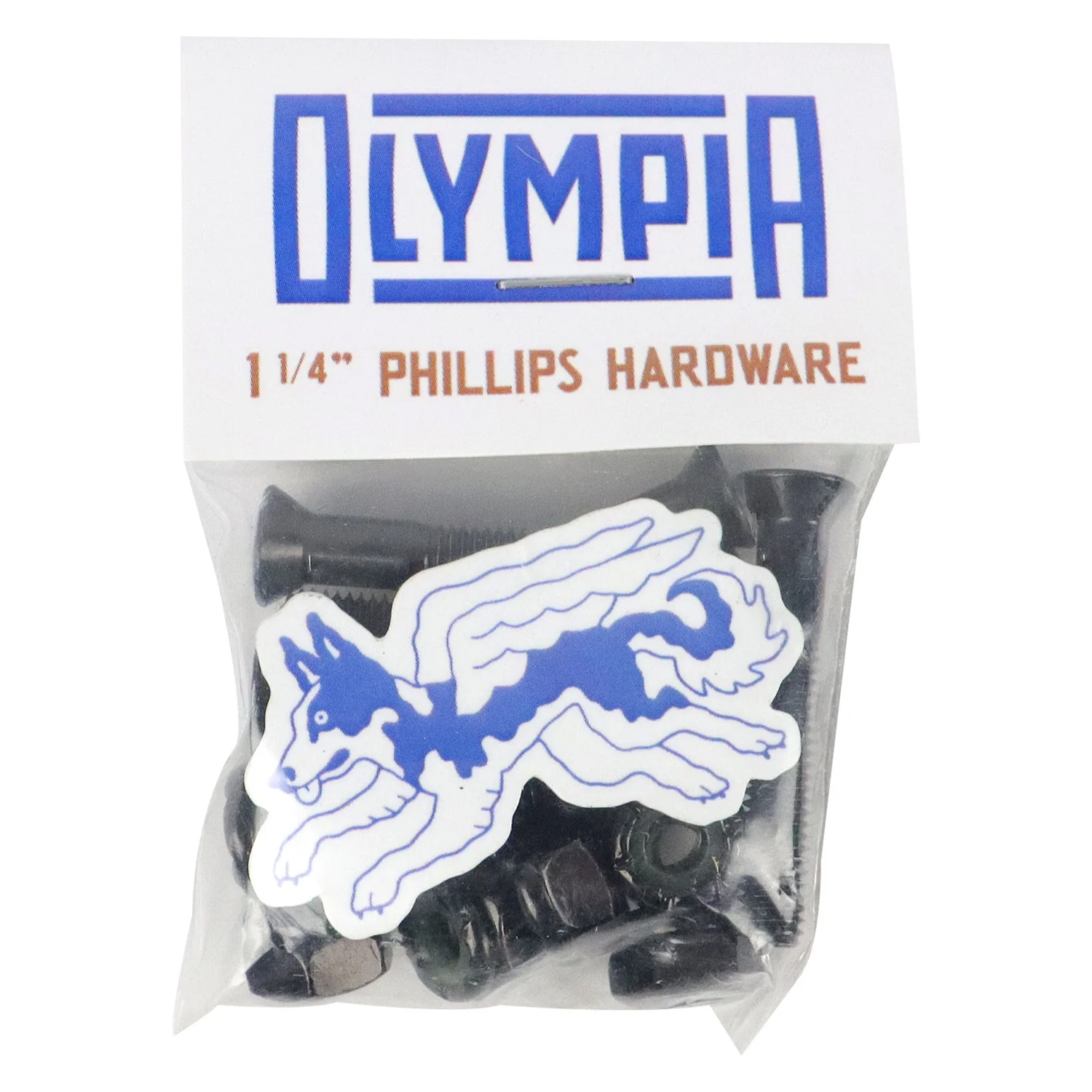 Olympia Supply Skateboard Mounting Hardware Phillips Black 1.25"