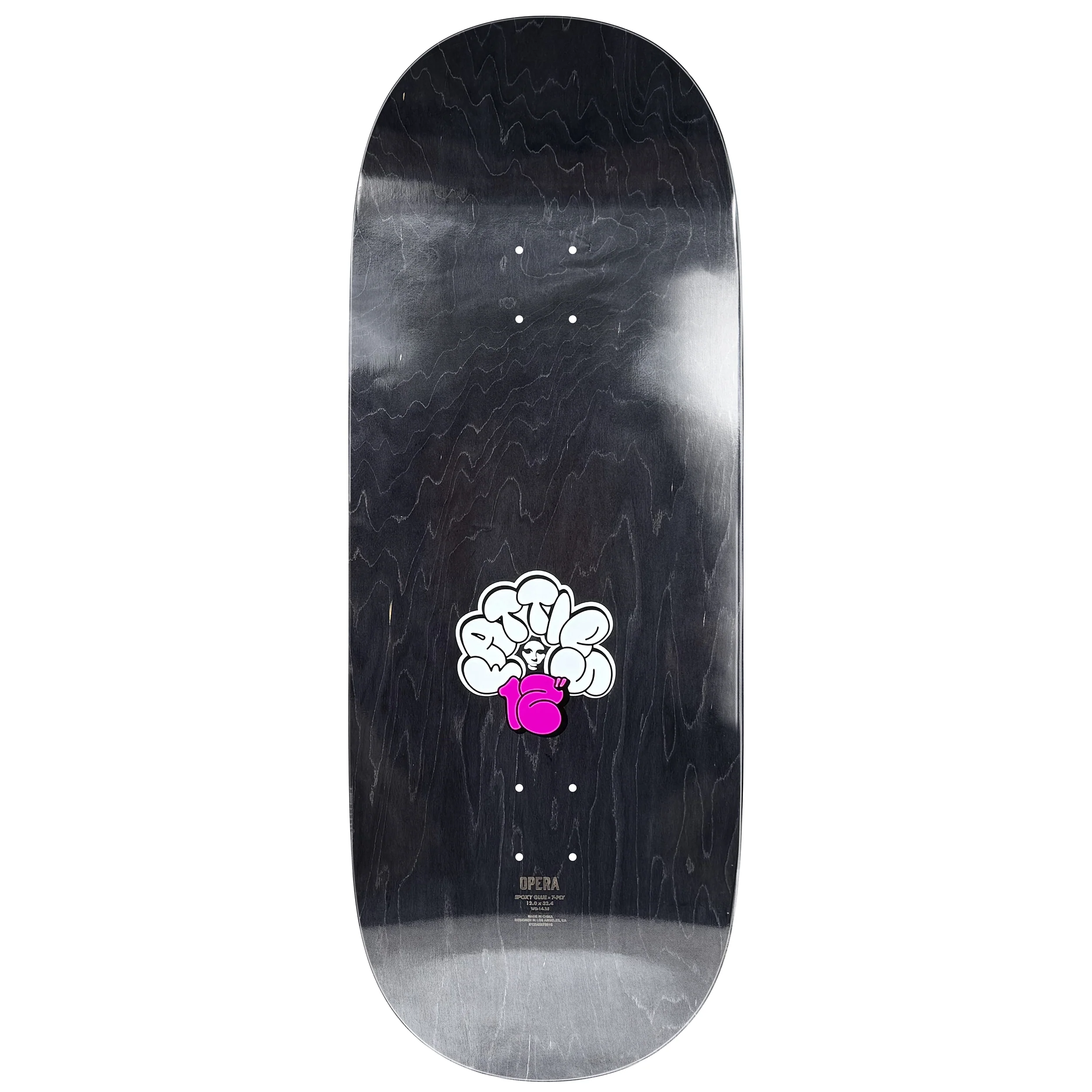 Opera Skateboard Deck Fatties Torn Spike Brown/Yellow 12" x 32.4" - Image 2