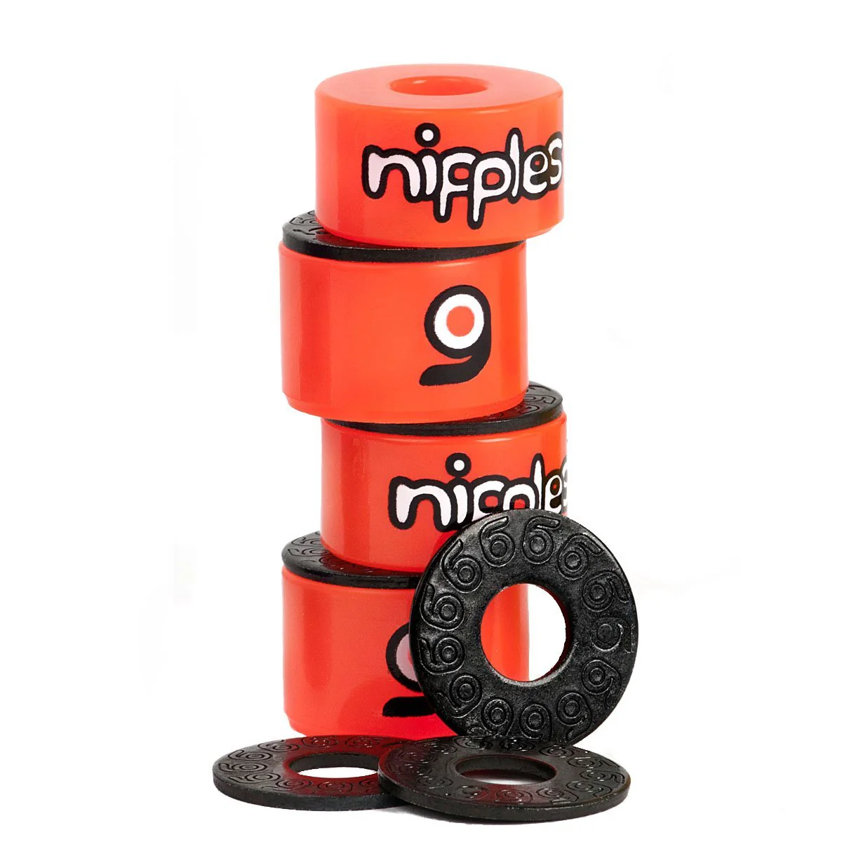 Orangatang Nipples Soft Truck Bushings (Orange, Set of 4) - Image 2