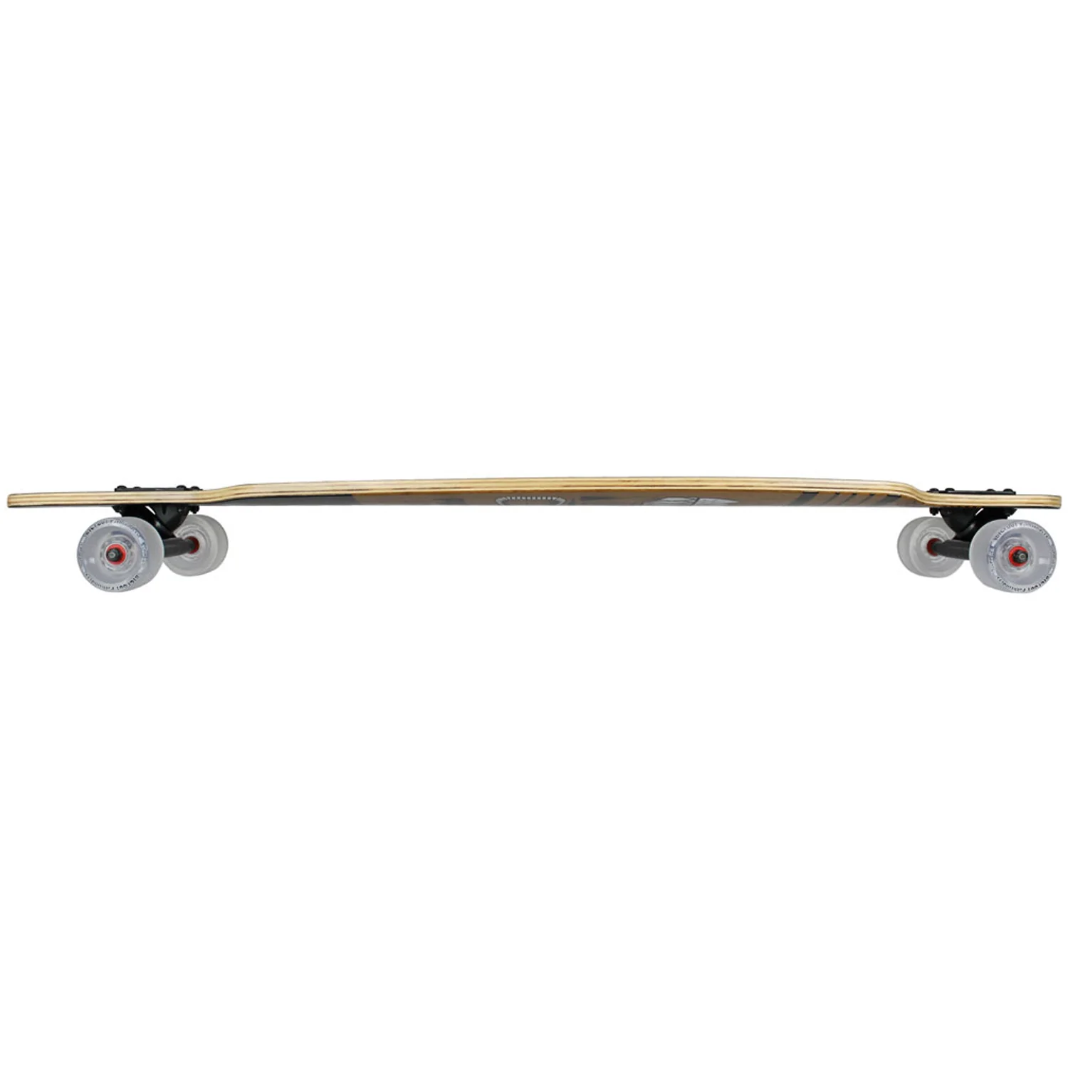 Paradise Longboard 9.5" x 44" Bamboo Tiki Face Drop Through Pintail - Image 4