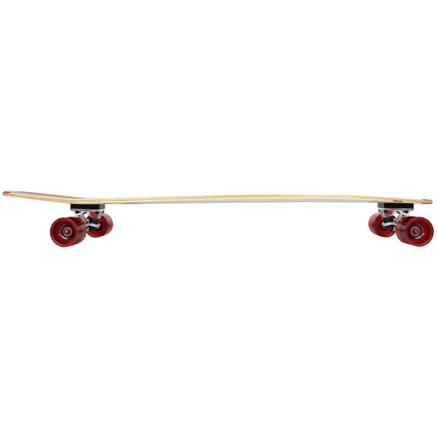 Paradise Longboard 9" x 44" Red Pinstripe Kicktail Complete - Image 4