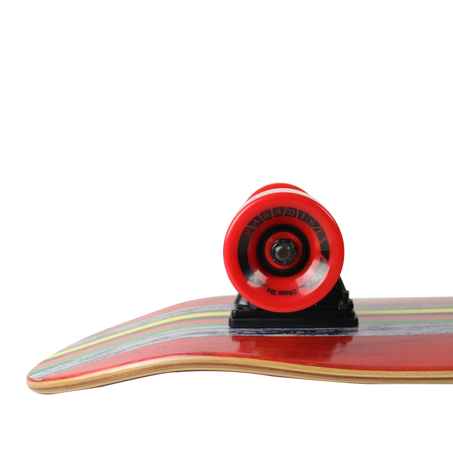 Paradise Skateboard Cruiser Complete Rasta Bark Red 7.25" x 28.75" - Image 5