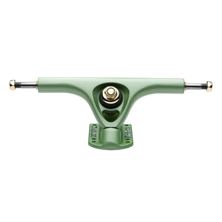 Paris Longboard Trucks Kit (Tropic Green) With Blood Orange 65mm Wheels & Independent Bearings - Image 3