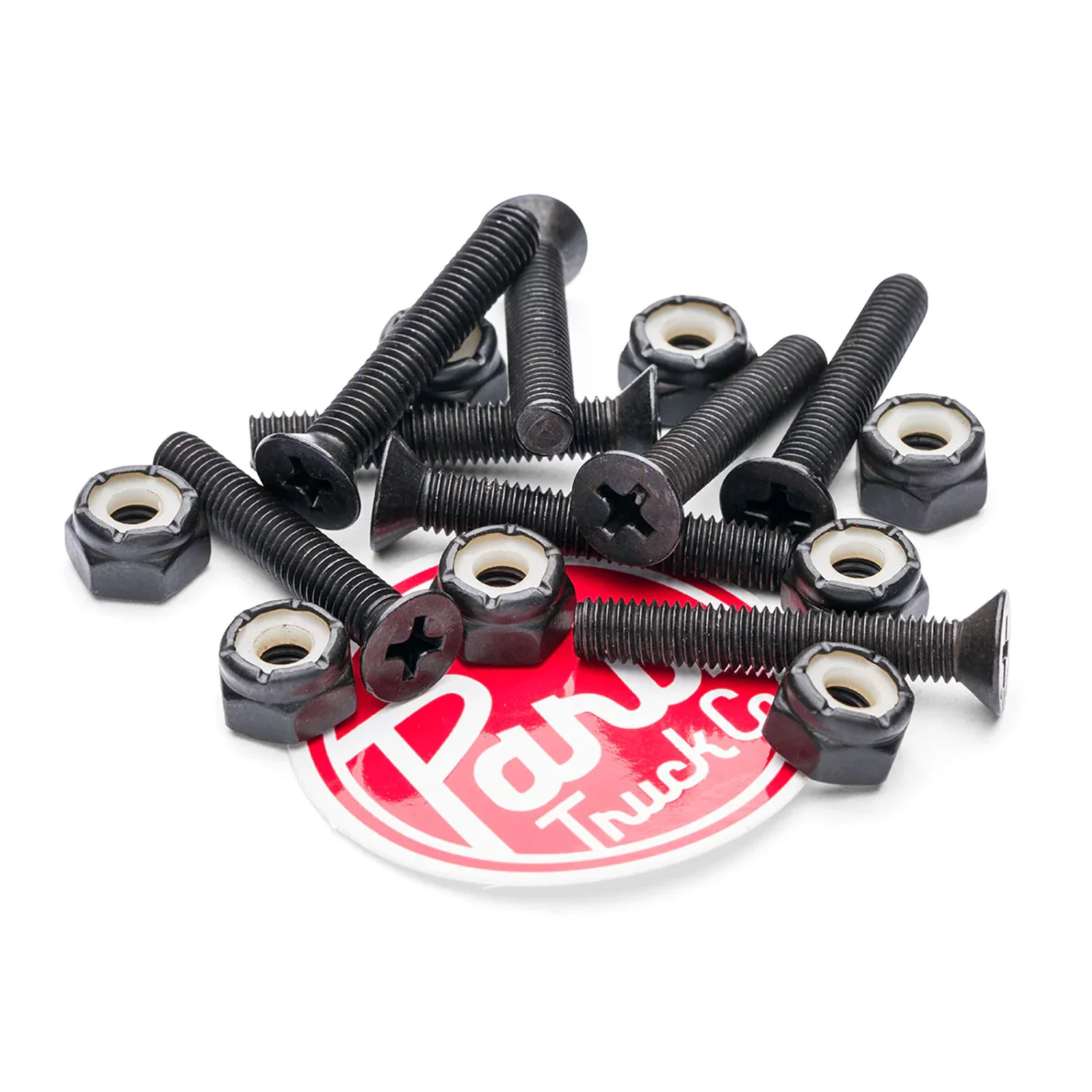 Paris Longboard Trucks Mounting Hardware Flat Head Bolts and Nuts Pack 1 1/2" - Image 2