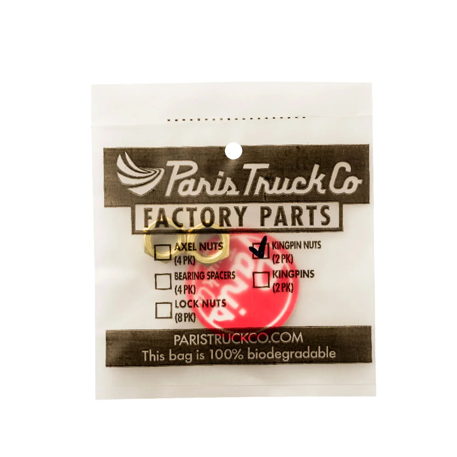 Paris Longboard Trucks OEM Truck Parts Kingpin Nuts Gold