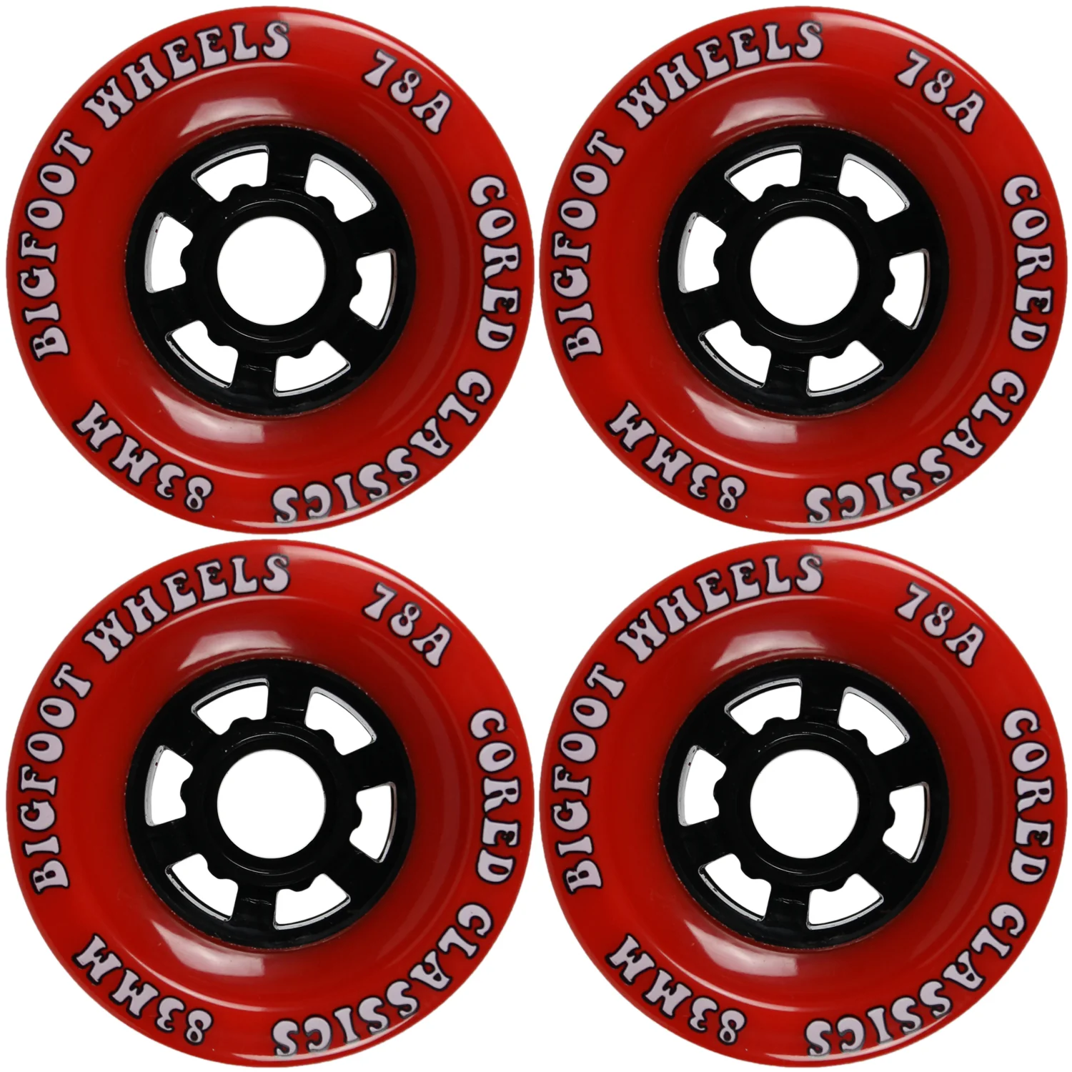 Paris Longboard Trucks, Wheels, Hardware, and Abec 7 Bearings Kit - V2 180 Raw + Bigfoot 83mm 78A Red - Image 2