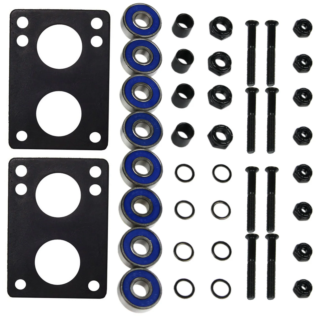 Paris Longboard Trucks, Wheels, Hardware, and Abec 7 Bearings Kit - V2 180 Raw + Blank Blue 76mm 82A - Image 5