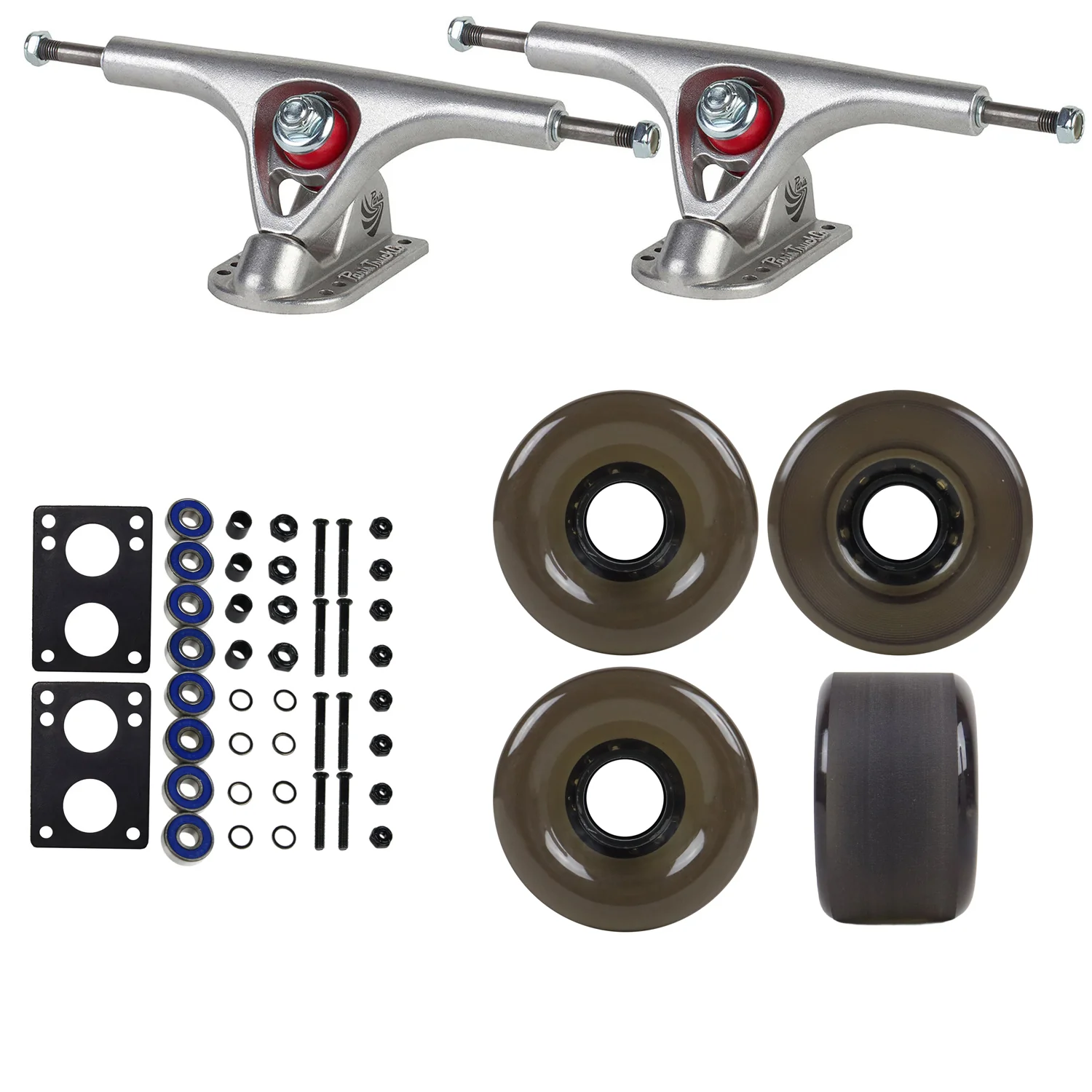 Paris Longboard Trucks with 70mm Wheels, Abec 7 Bearings, Hardware, and Risers - Image 5