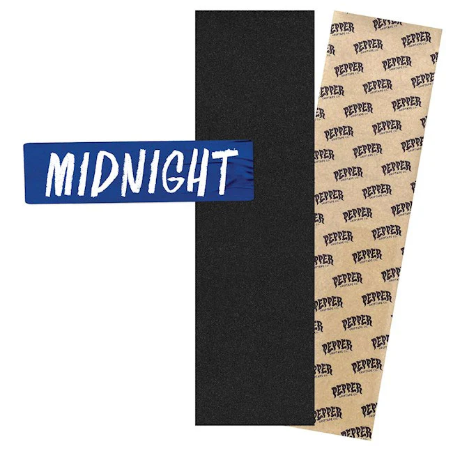 Pepper Skateboard Griptape Midnight Formula Black Grip Tape Sheet 9" x 33.5" - Image 2