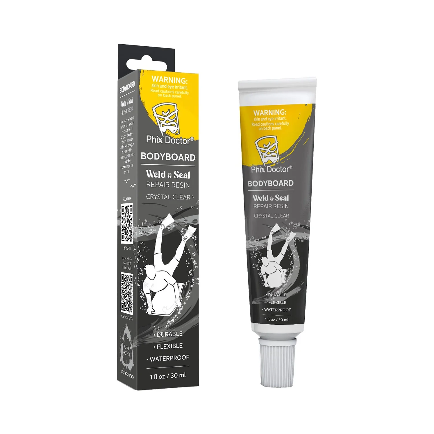 Phix Doctor Surfboard Repair Kit Bodyboard Weld & Seal Repair Resin 1oz
