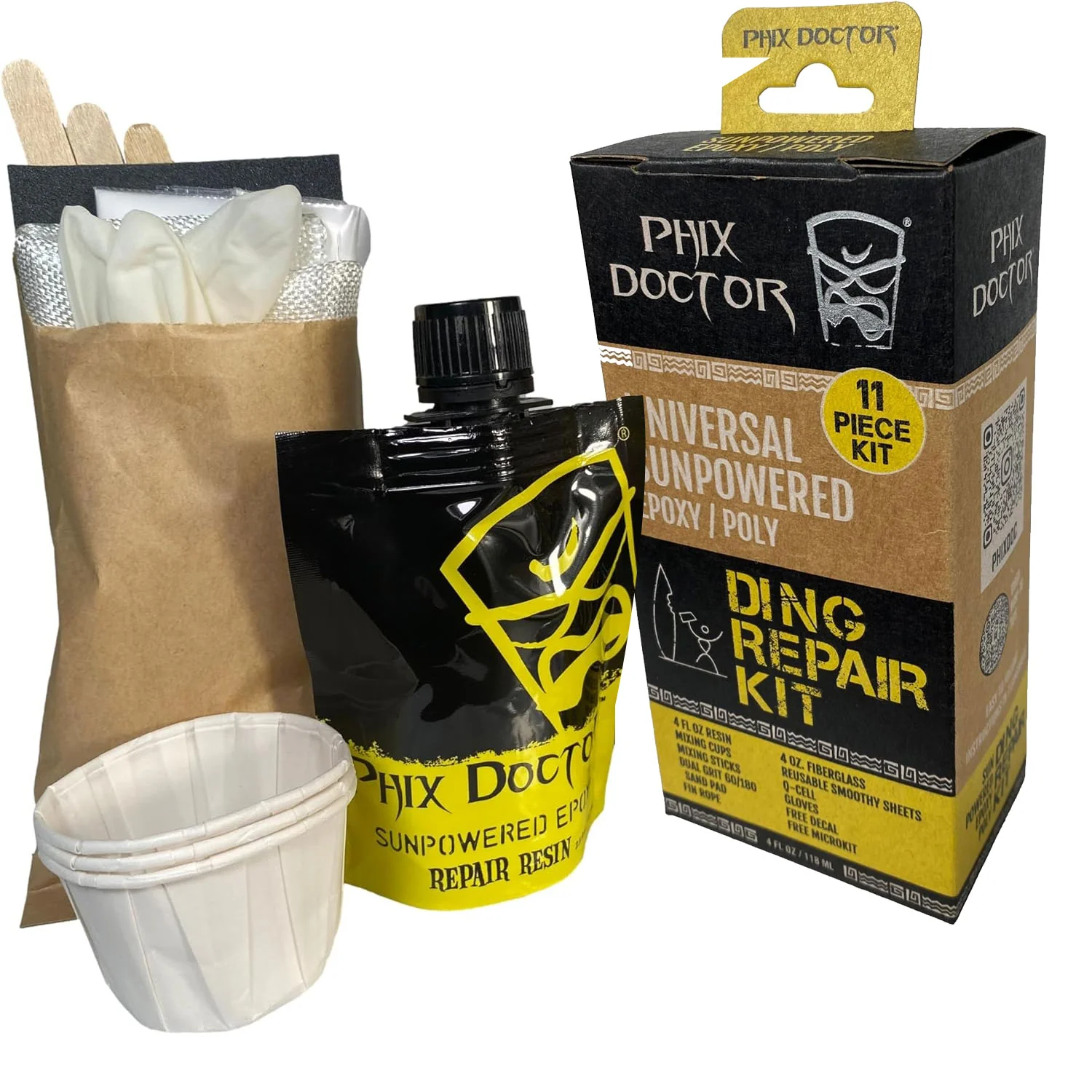 Phix Doctor Surfboard Repair Kit Sunpowered Epoxy/Poly Universal Kit 4oz - Image 2