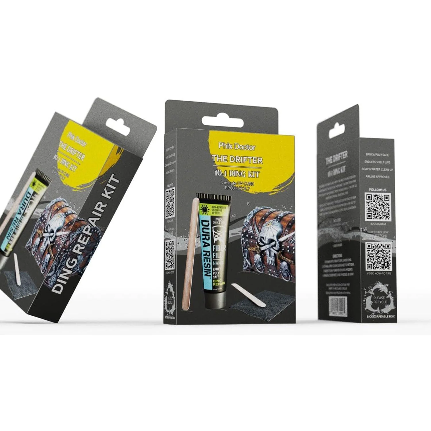 Phix Doctor Surfboard Repair Kit The Drifter 10+1 Travel Ding Kit - Image 3