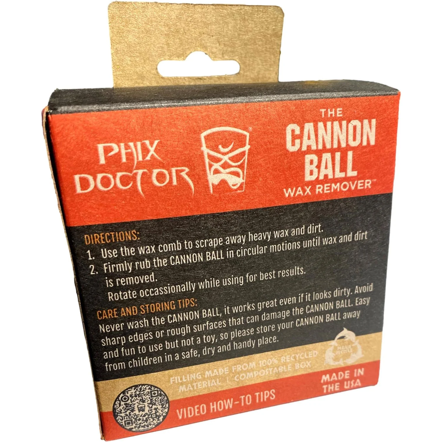 Phix Doctor Surfboard Wax Remover The Cannon Ball w/ Wax Comb - Image 3