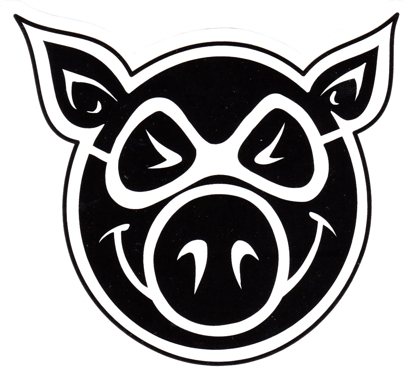 Pig Head Logo Sticker 4.5" x 4.5"