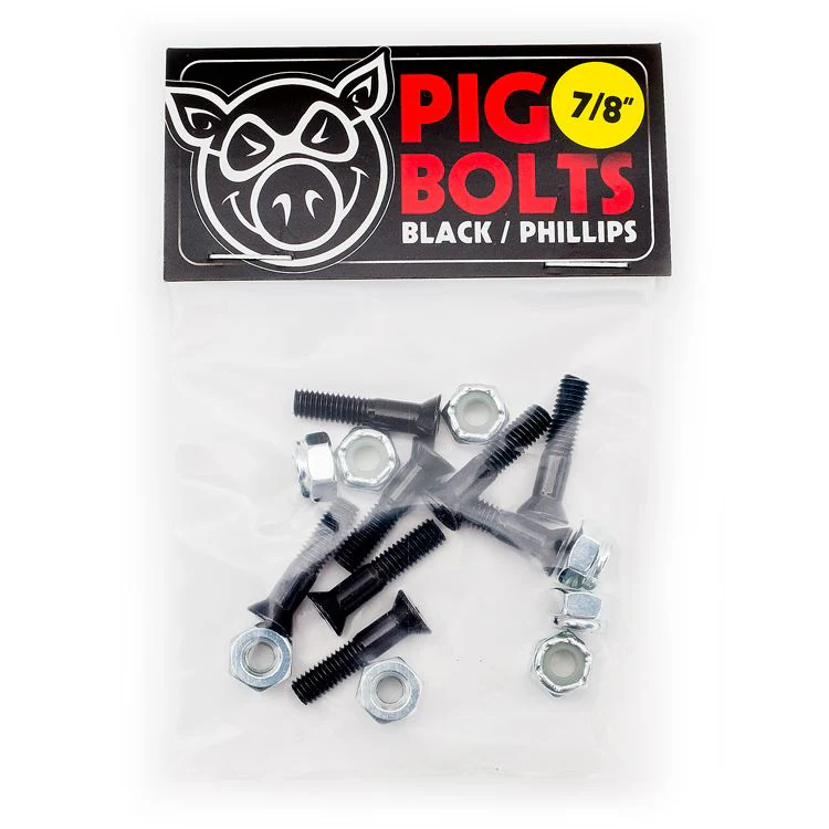 Pig Mounting Hardware Phillips Black 7/8"