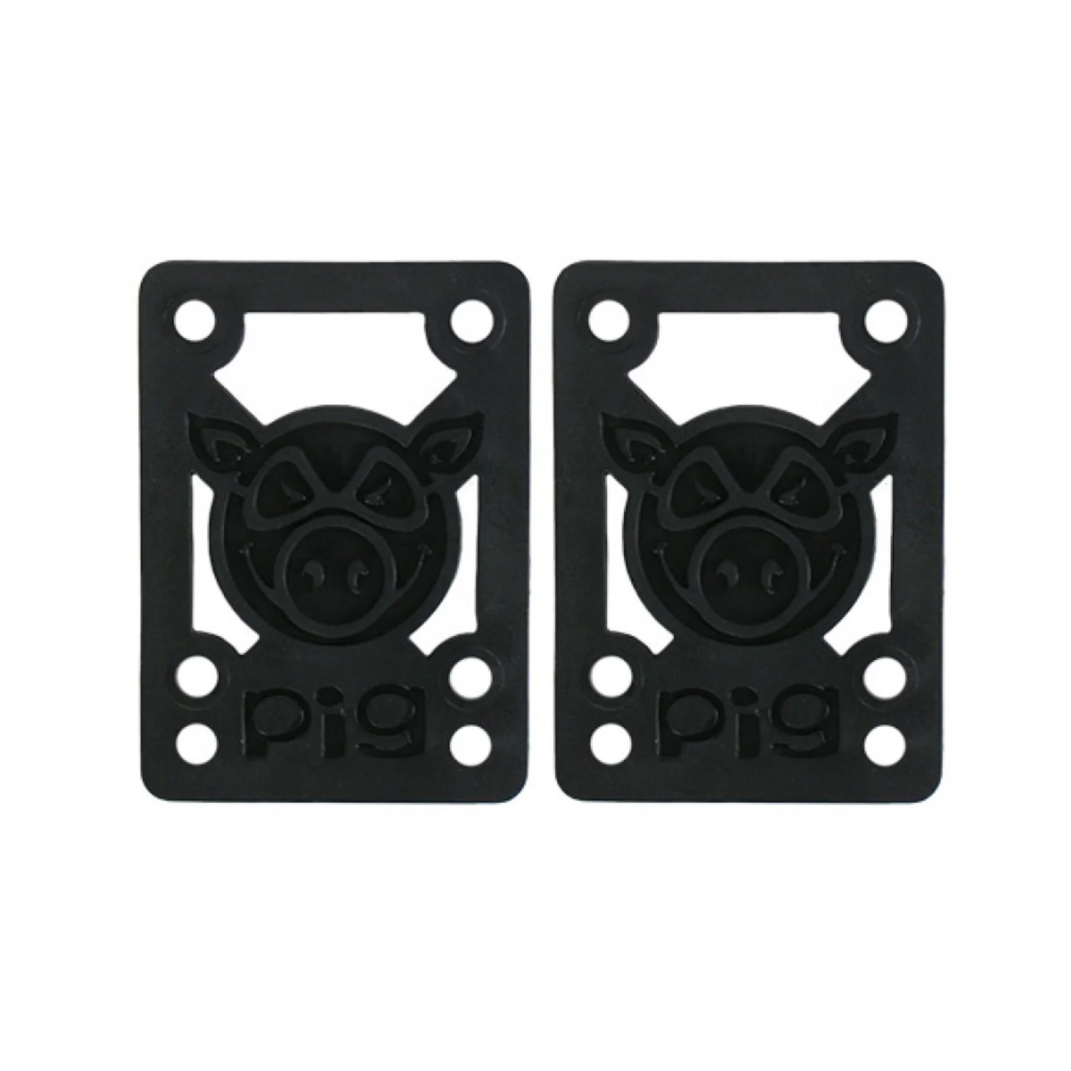 Pig Riser Pads 1/4" Black (Pair) Hard