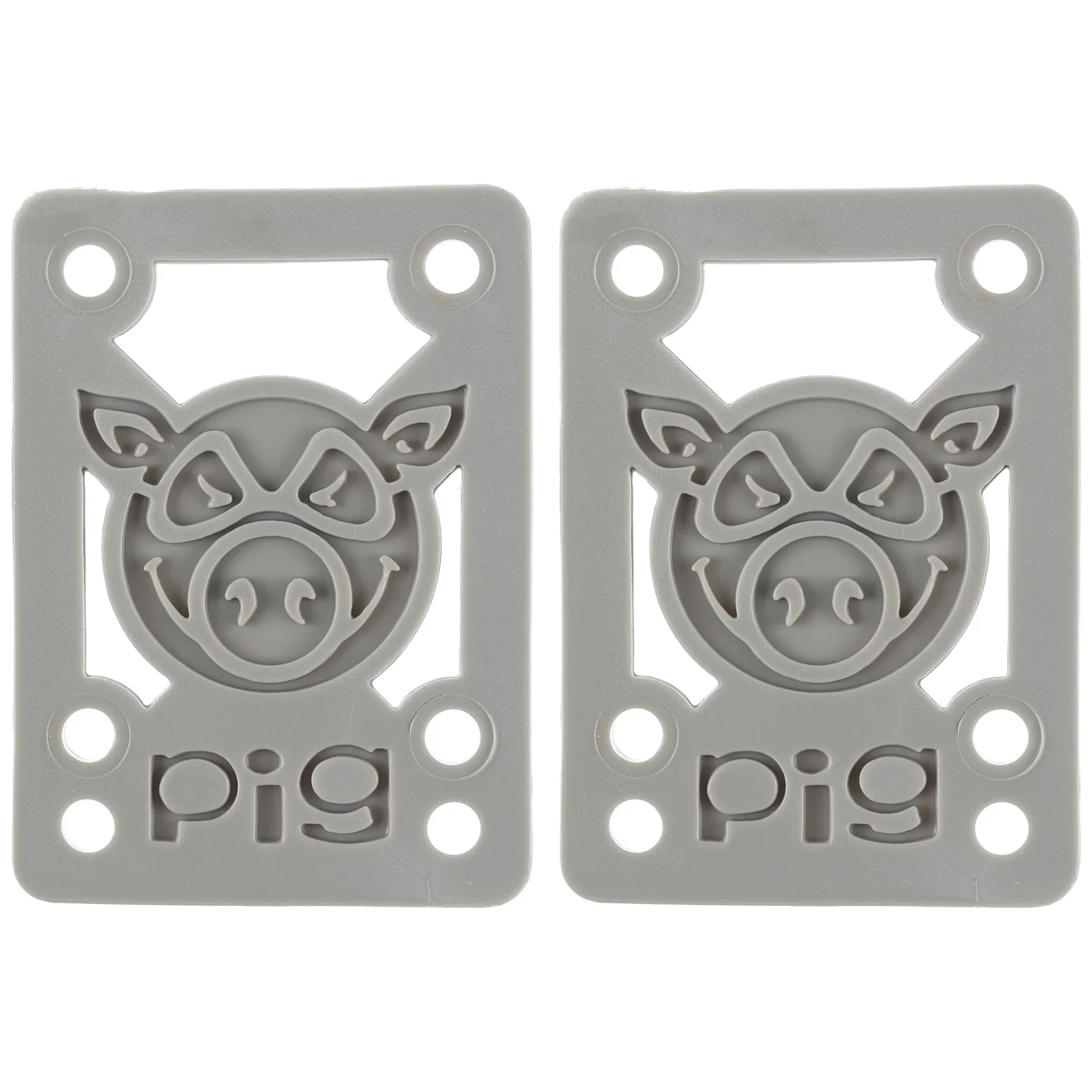 Pig Skateboard Risers 1/8" Grey (Pair) Pig Piles Riser Shock Pads (soft) - Image 2