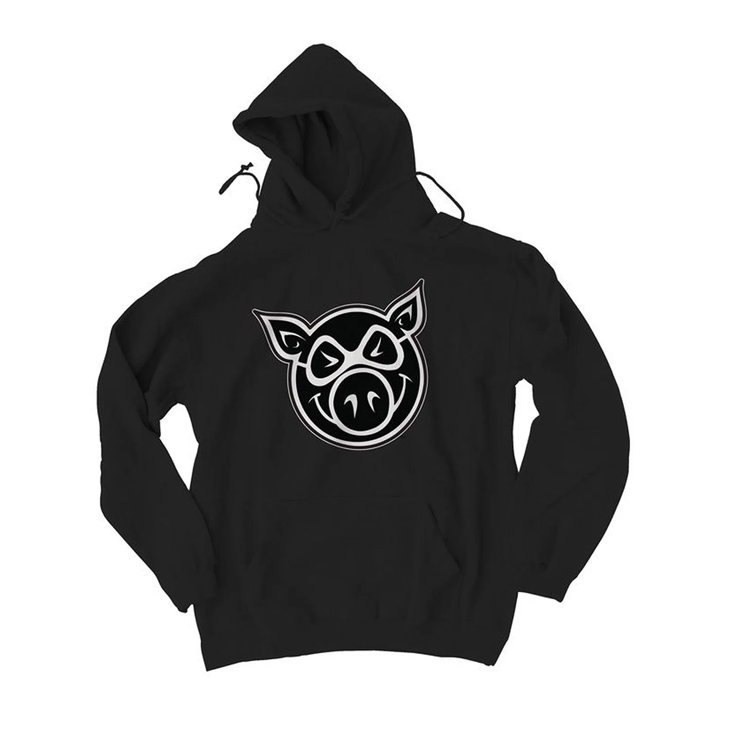 Pig Skateboard Sweatshirt Pig Head Black