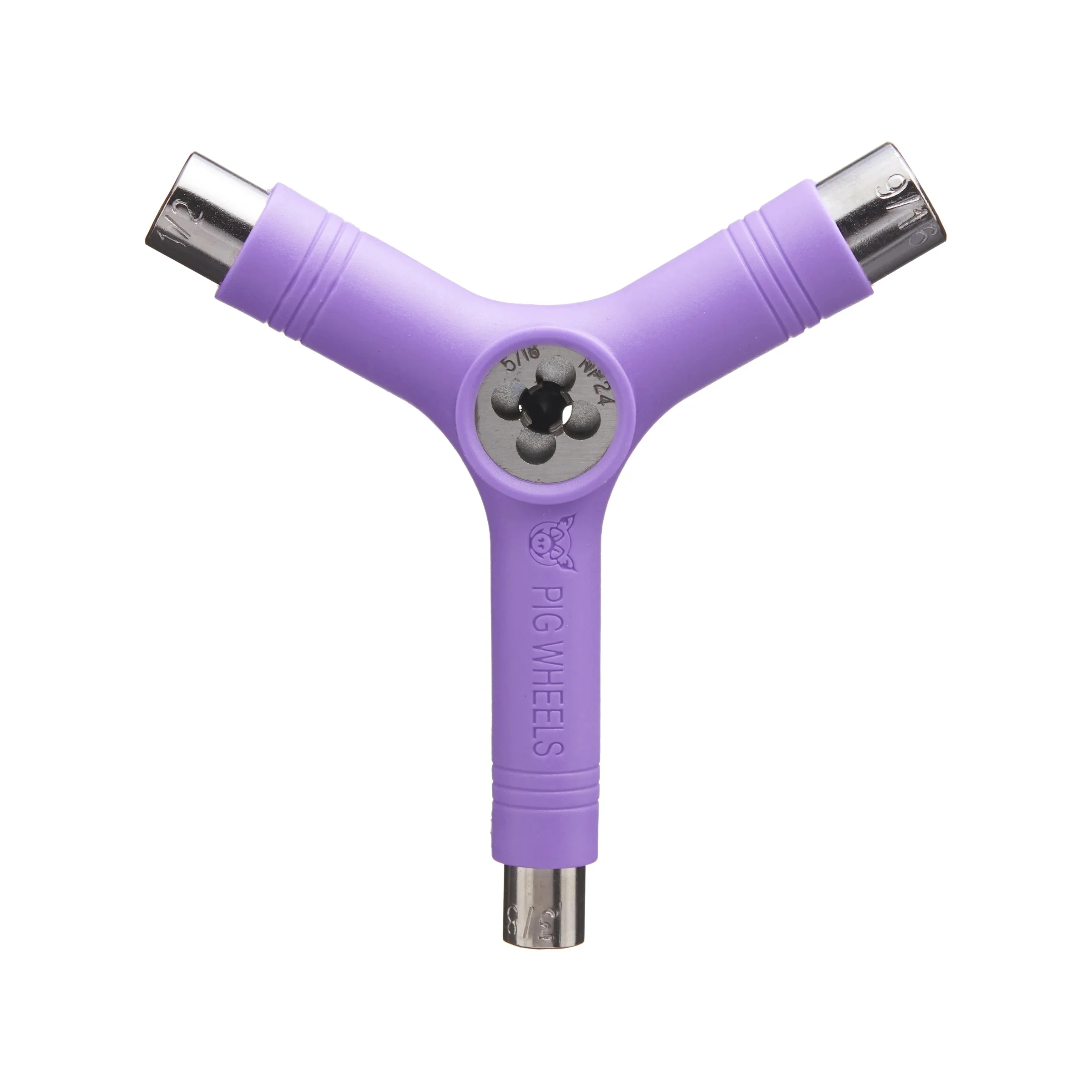 Pig Skateboard Tool Tri-Socket with Re-Threader Purple - Image 2