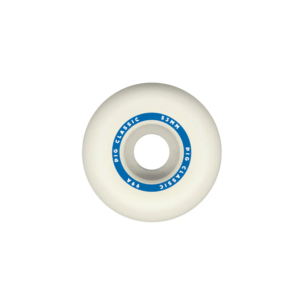 Pig Skateboard Wheels 53mm Classic 99A White - Image 3