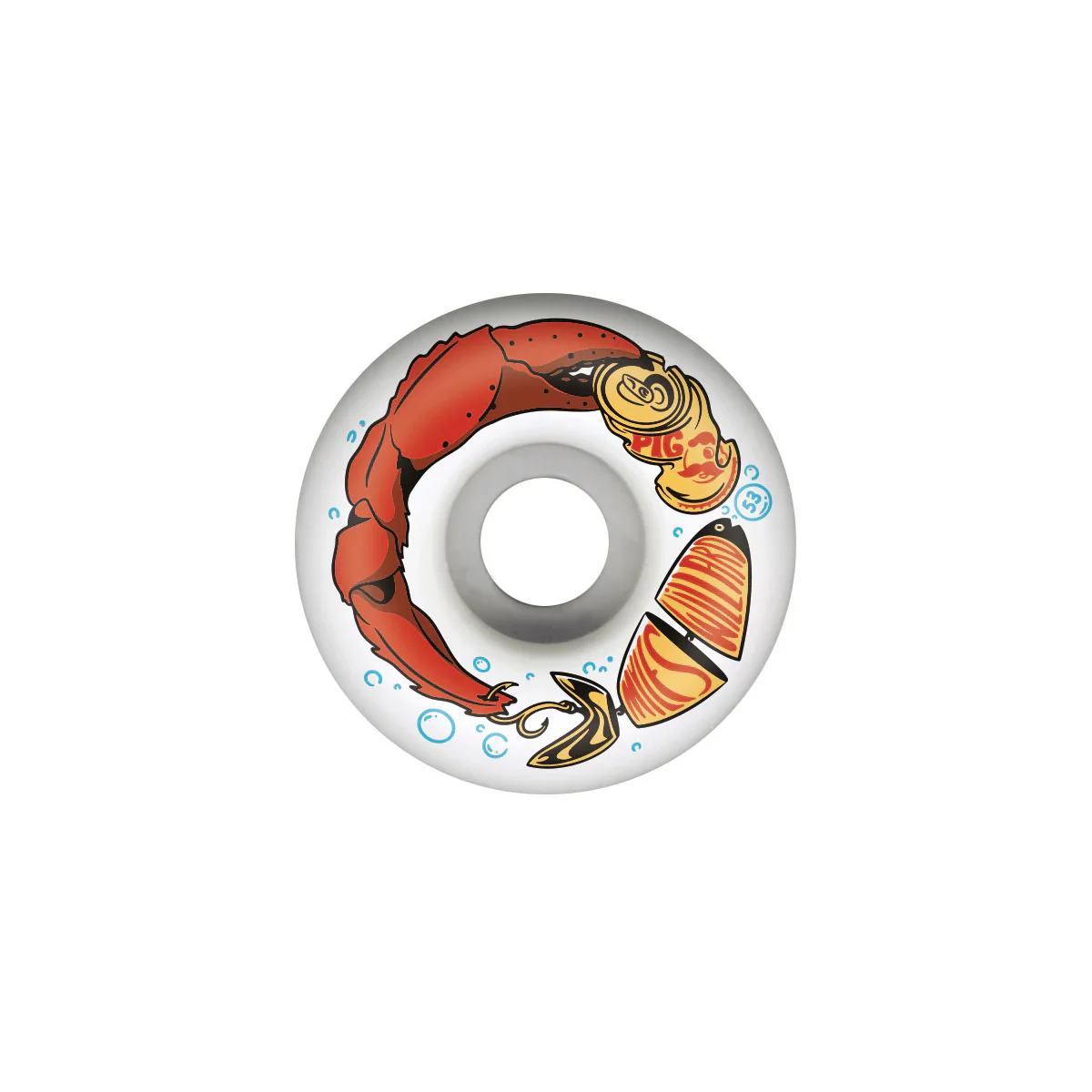 Pig Skateboard Wheels 53mm Myles Willard Claw Classic 99A White - Image 2