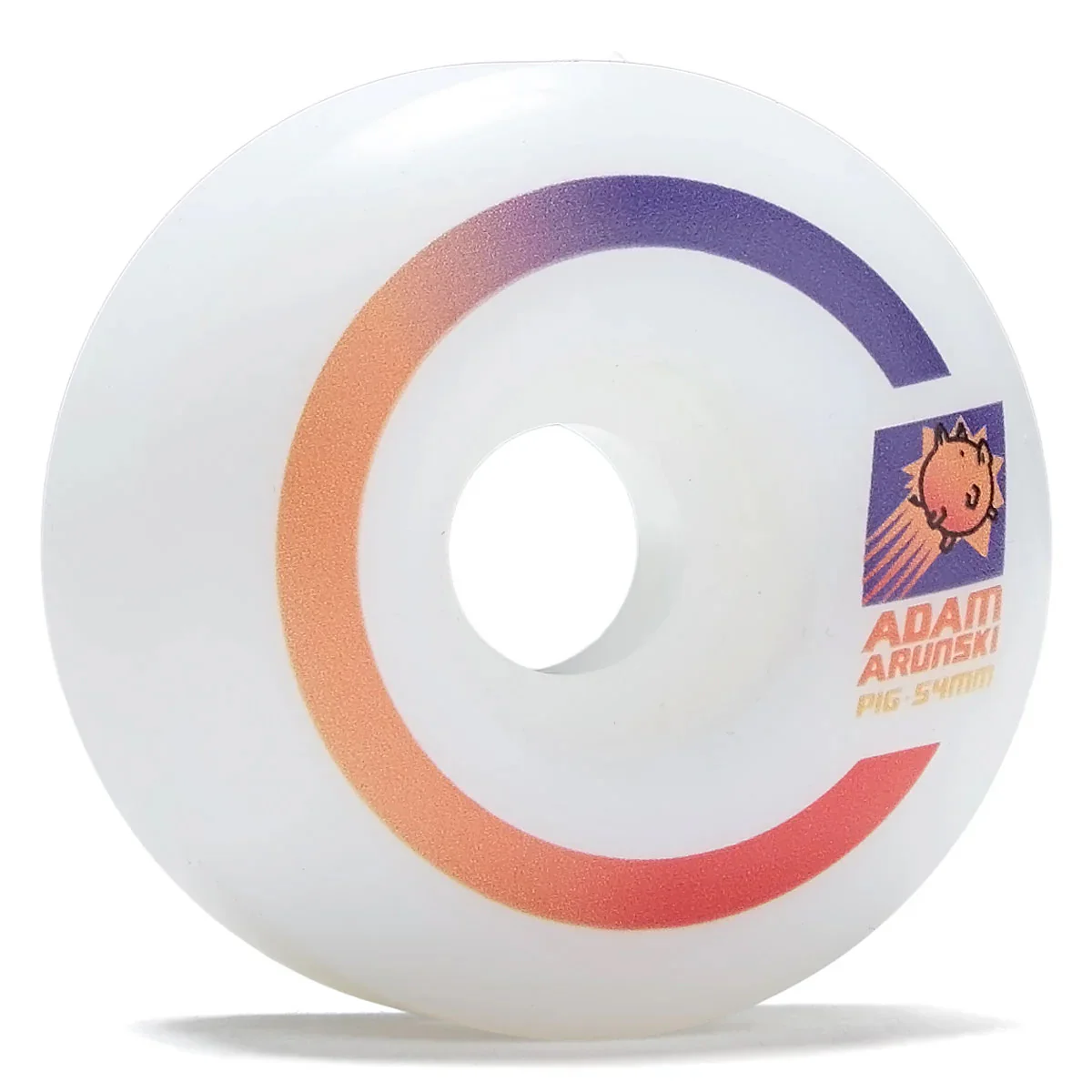 Pig Skateboard Wheels 54mm Adam Arunski Classic 99A White - Image 2