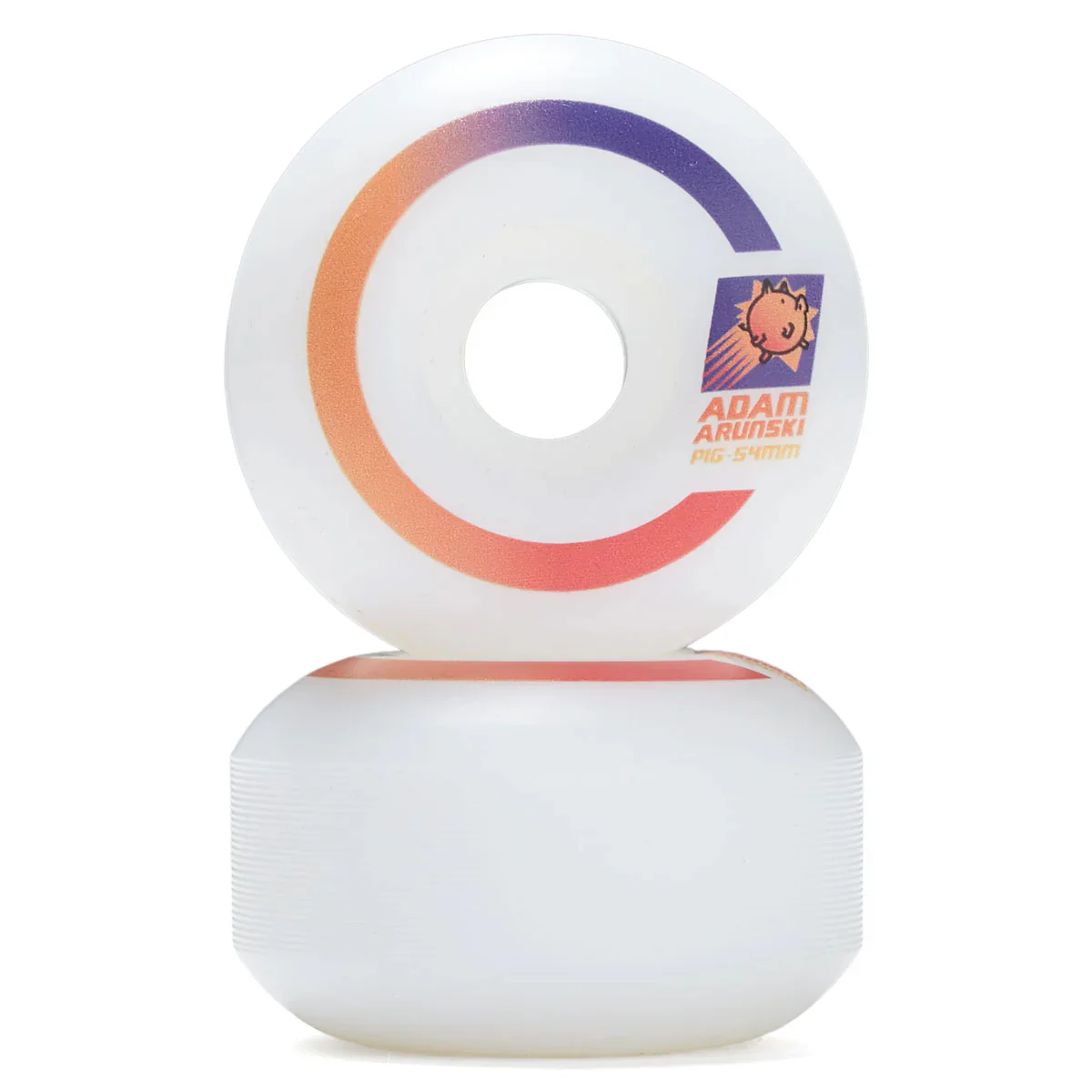 Pig Skateboard Wheels 54mm Adam Arunski Classic 99A White - Image 3