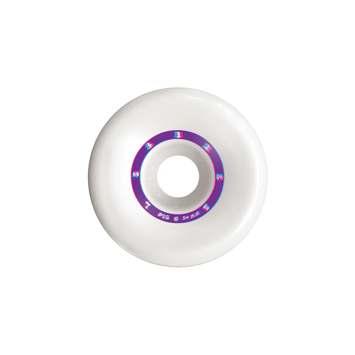 Pig Skateboard Wheels 54mm Jeremy Leabres 3D Conical 99A White - Image 2