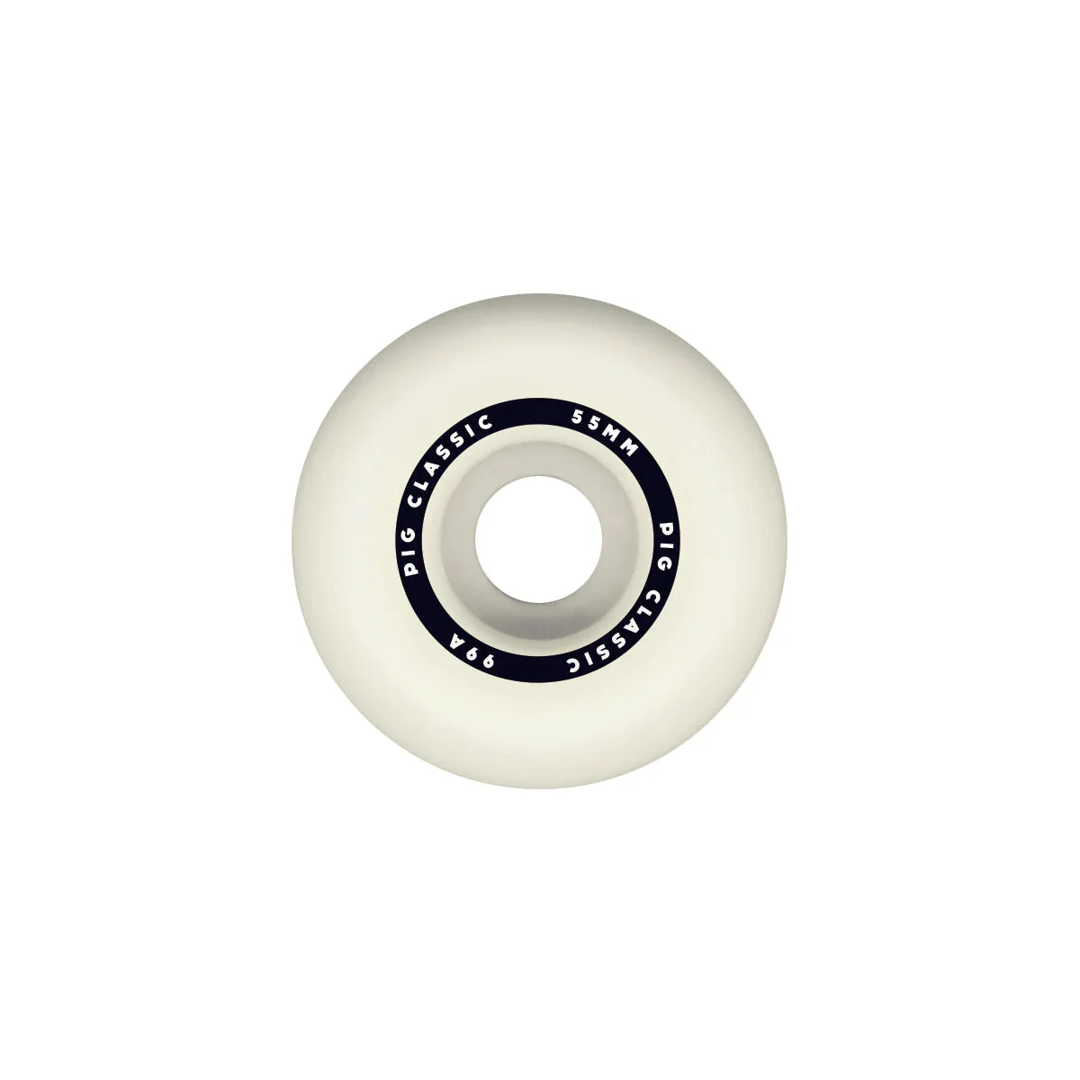 Pig Skateboard Wheels 55mm Classic 99A White - Image 3